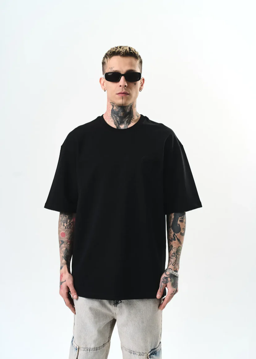 T-shirt oversize brodé cœur - Hallstarz - Puzzle