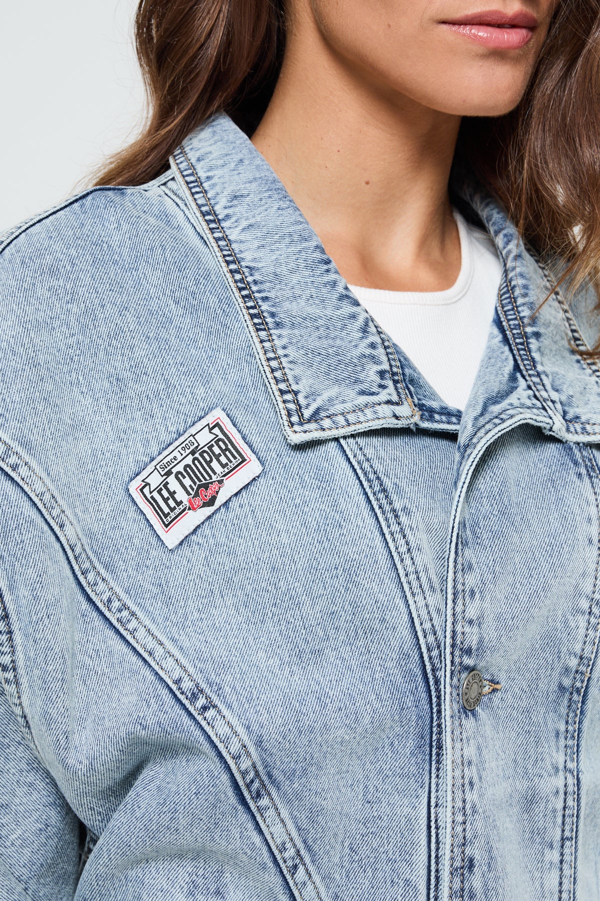 Veste Flana Light Medium Blue Brushed – Image 5