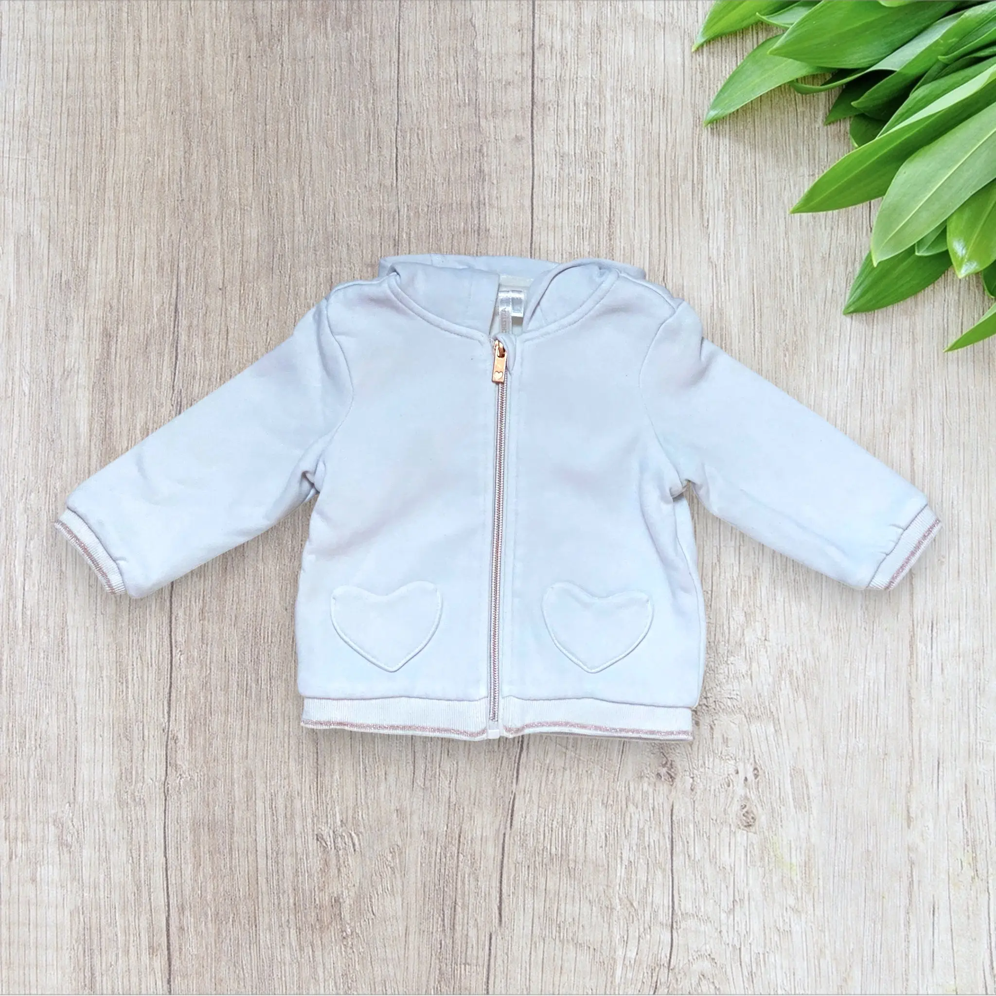 Veste bébé fille Orchestra 9 mois blanche et dorée – Image 2