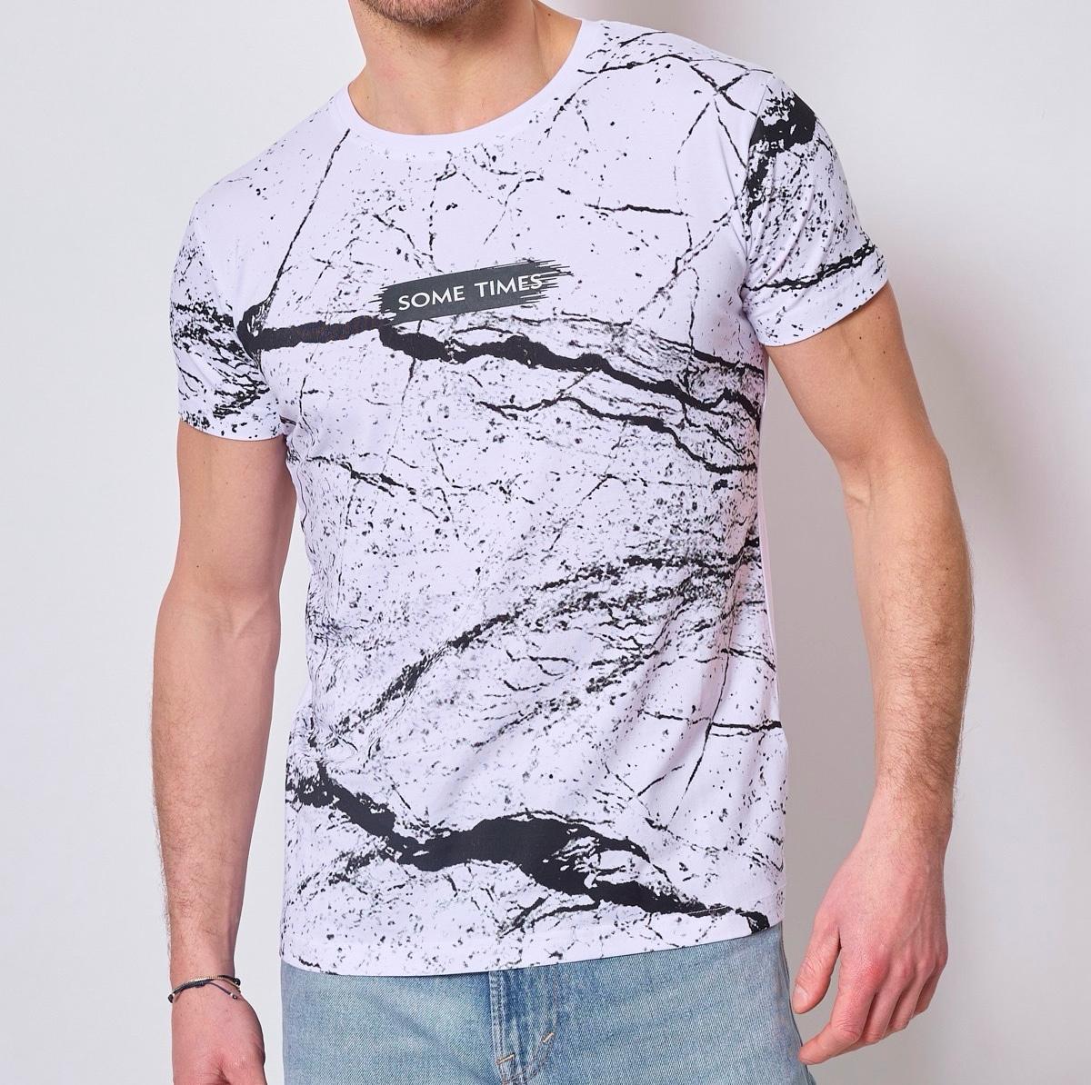 T-shirt manches courtes effet taché – Image 5