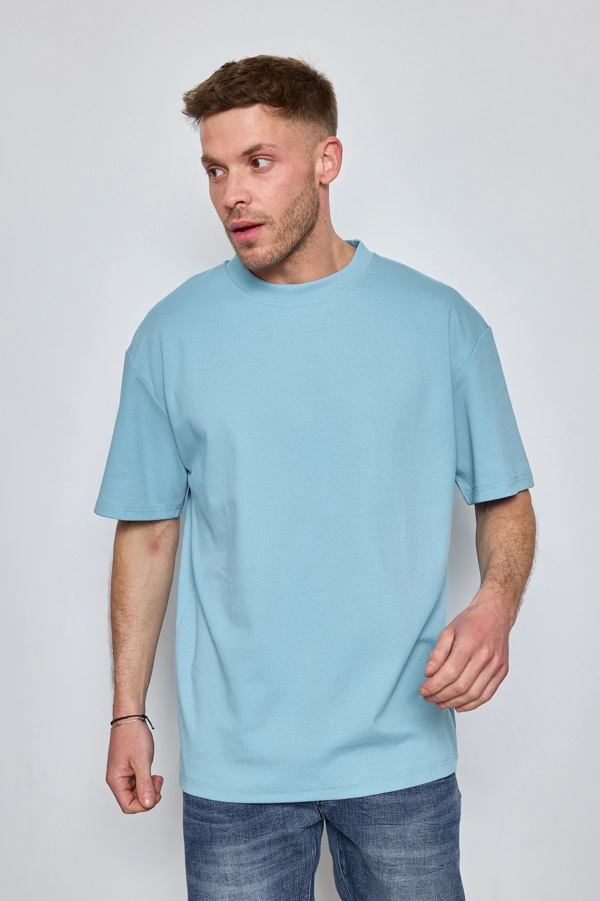 T-shirt style oversized bleu homme