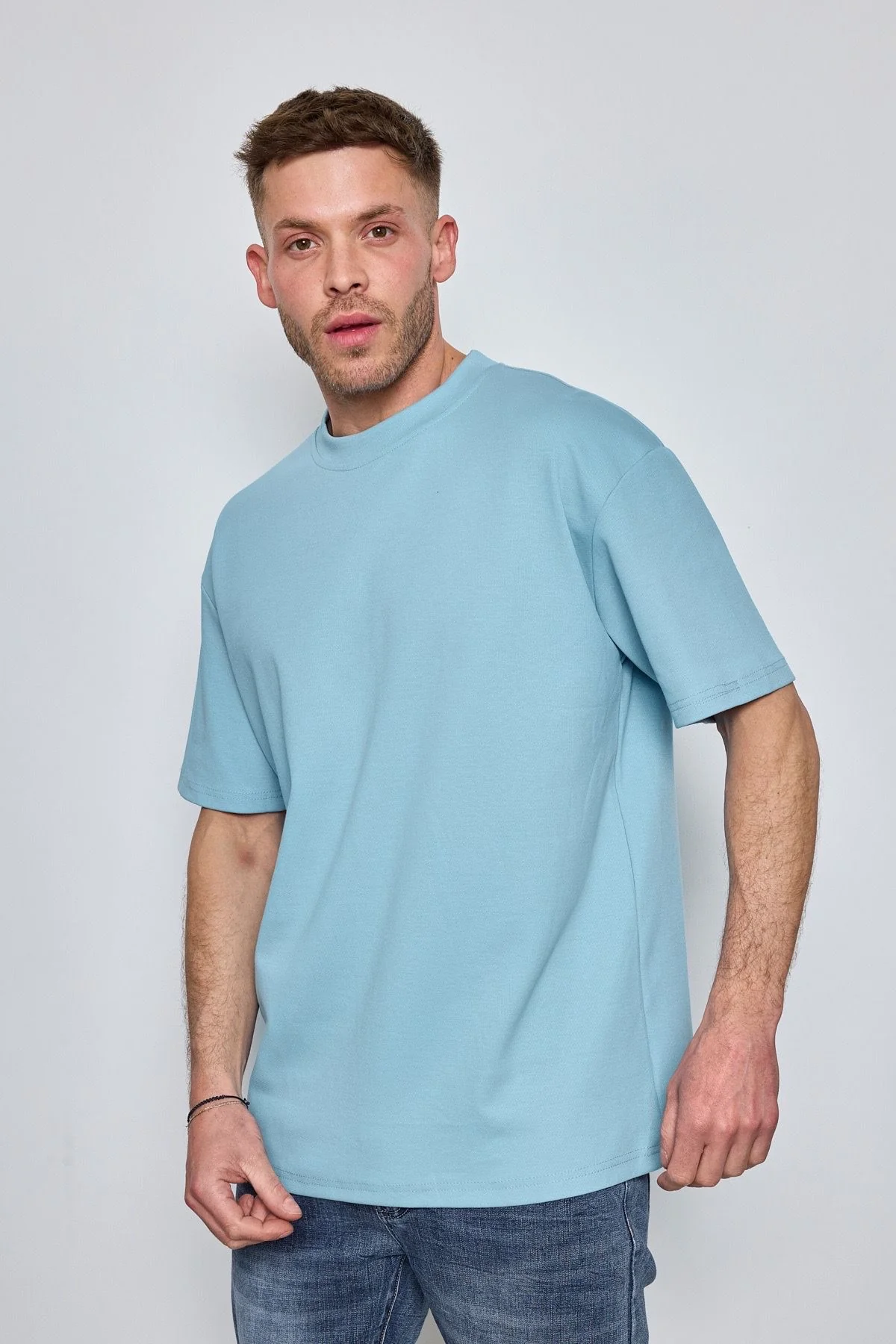 T-shirt style oversized bleu homme – Image 3