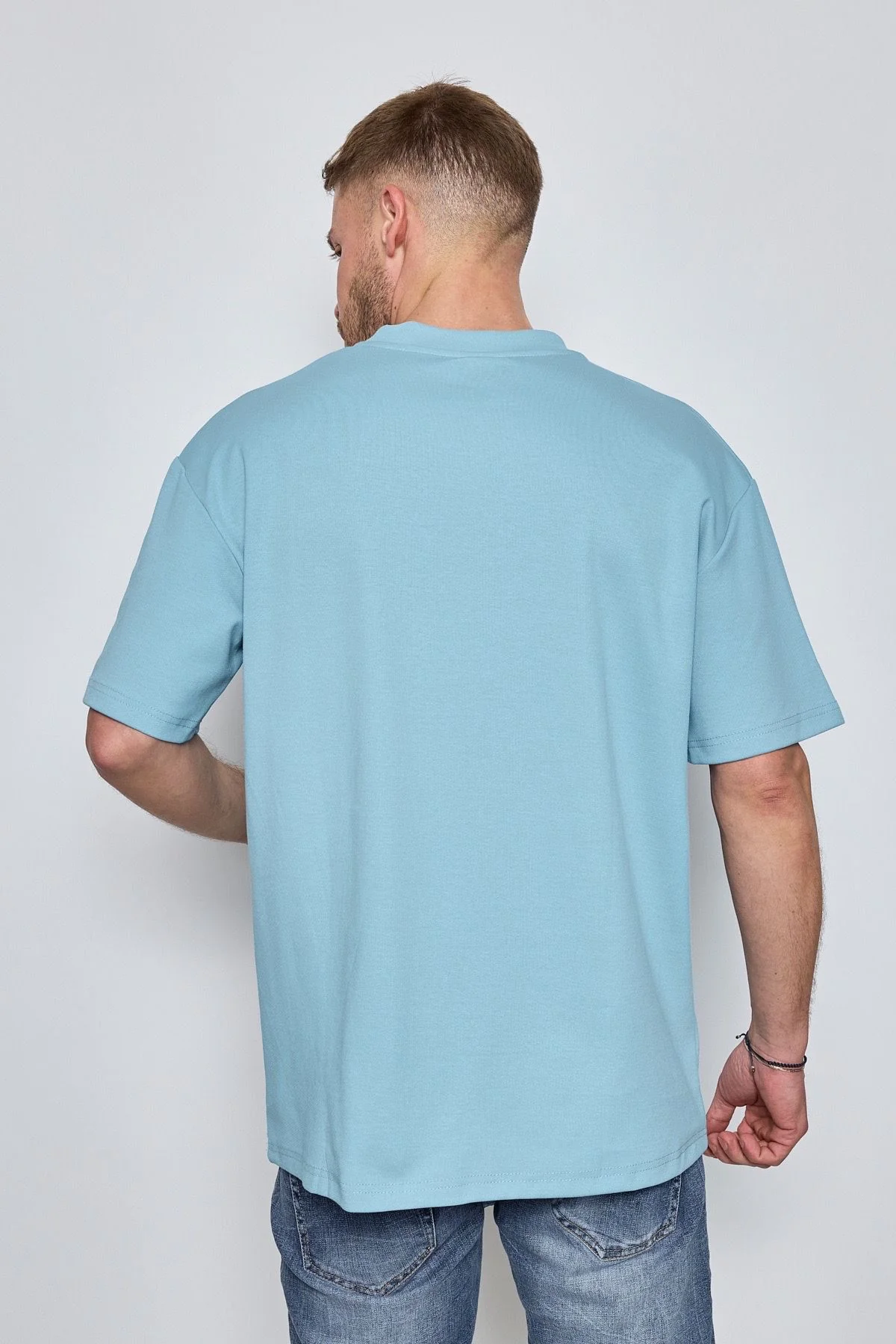 T-shirt style oversized bleu homme – Image 4