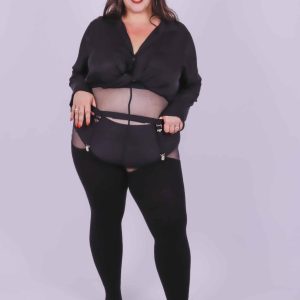 Ceinture jarretière grande taille