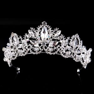 Couronne Princesse Argentée Trèfle Diamant