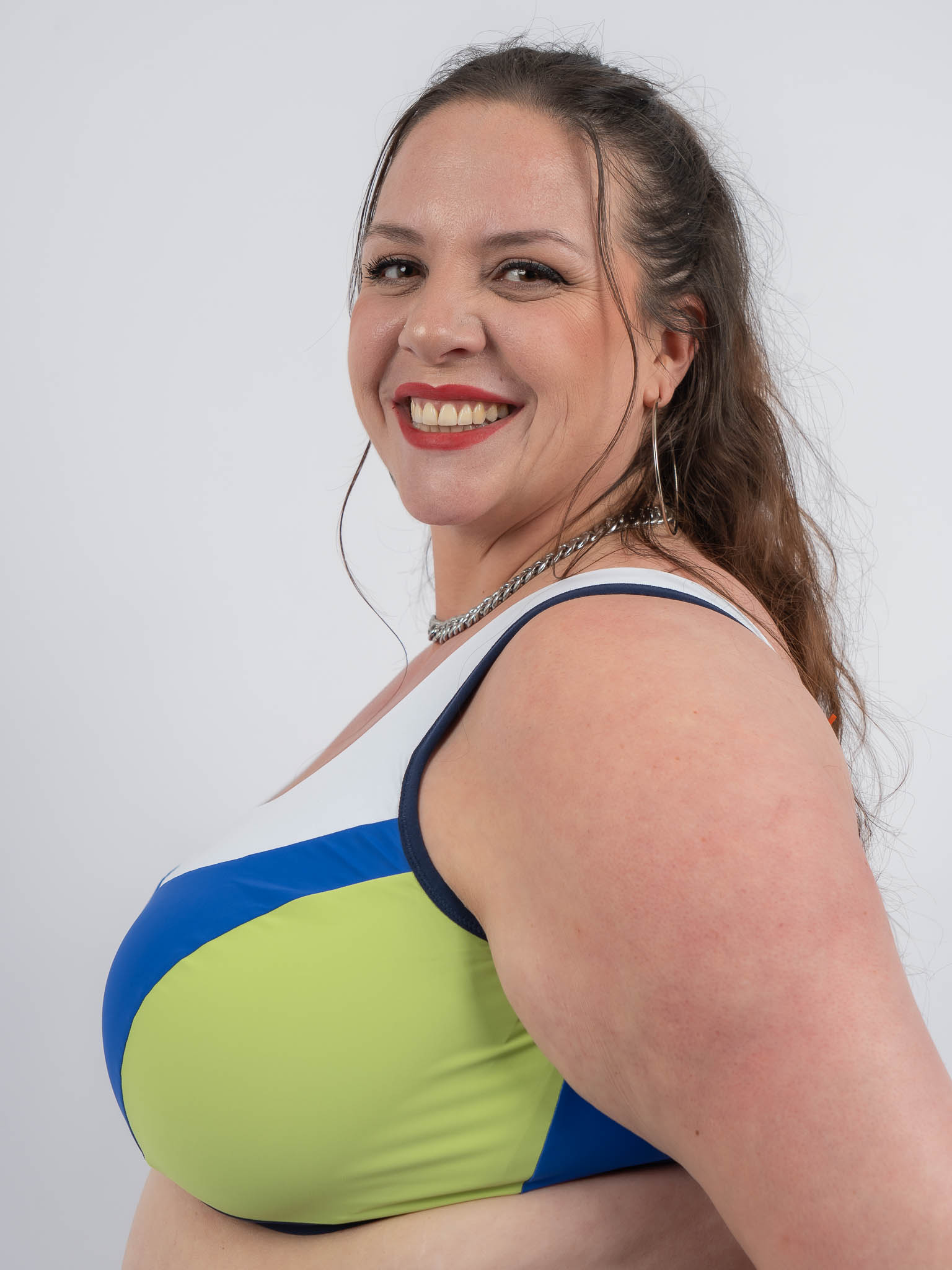 Soutien-gorge de sport à armatures non rembourré bleu – Image 2