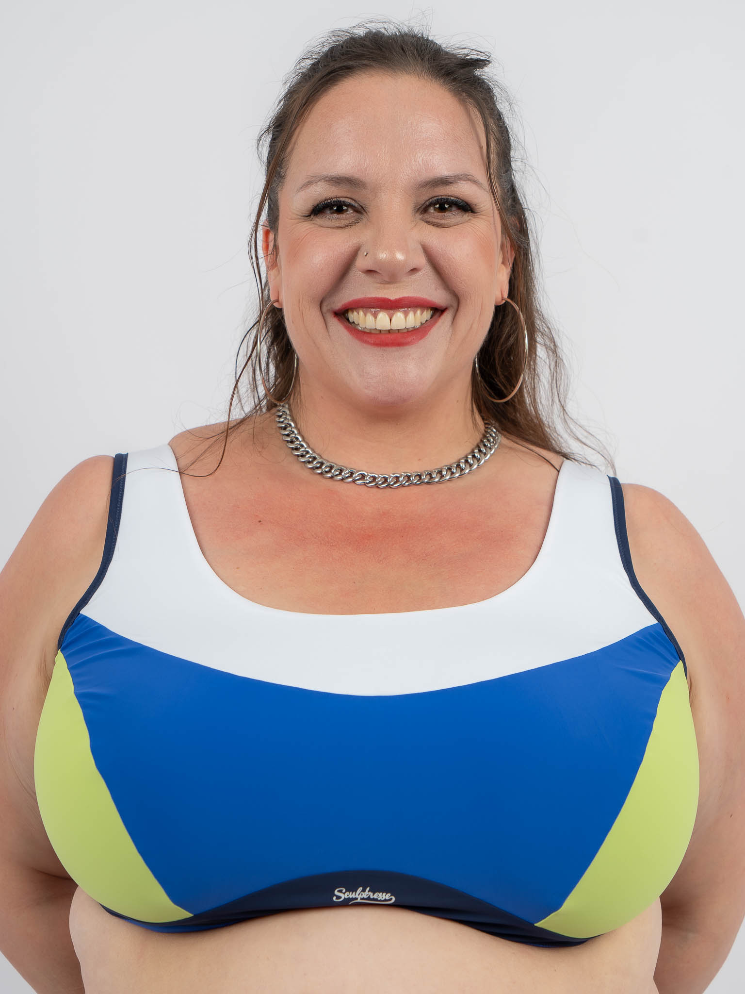 Soutien-gorge de sport à armatures non rembourré bleu