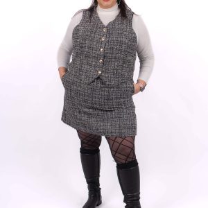 Jupe short en tweed