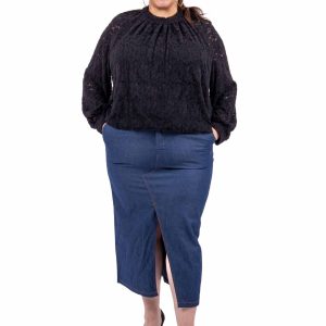 Jupe denim fendue