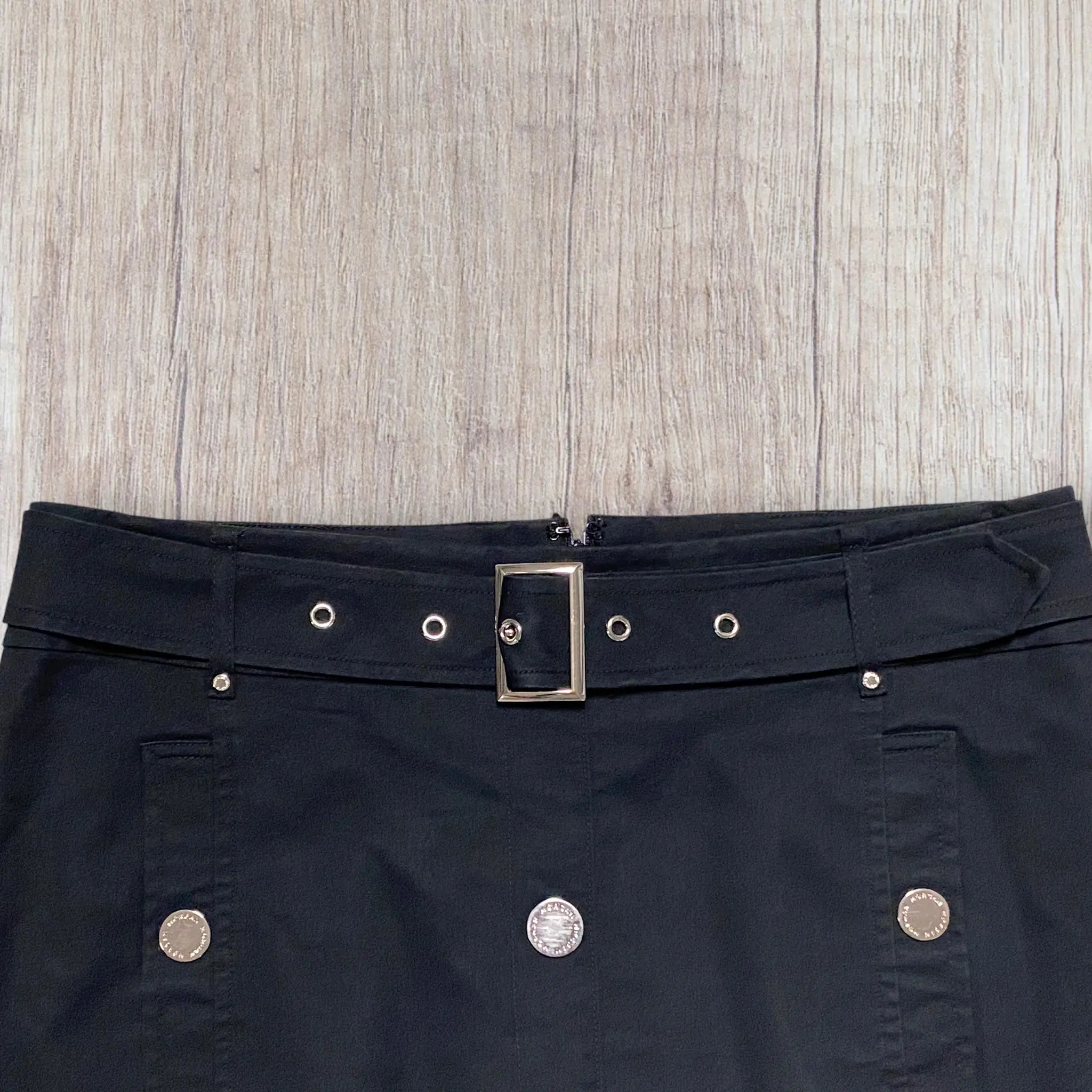 jupe femme Morgan noire taille 38 courte avec ceinture métallique – Image 3