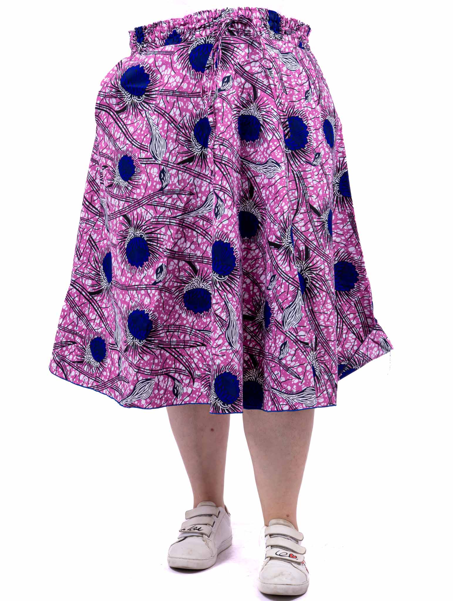 Jupe wax grande taille rose – Image 3