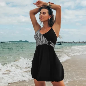 Robe de Bain Noire Chic
