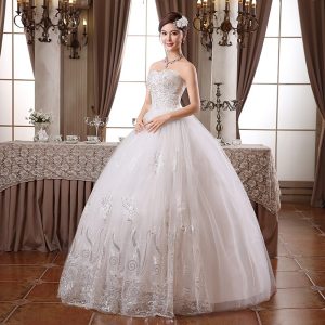 Robe de Mariée avec Bustier à Paillettes