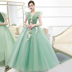 Robe de Princesse Verte pour Femme