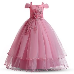 Robe Florale Rose Princesse