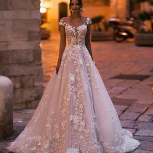 Robe Princesse à Fleurs pour Mariage