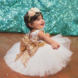 Robe Princesse Bébé Blanche Tutu