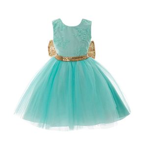 Robe Princesse Bébé Bleue Turquoise