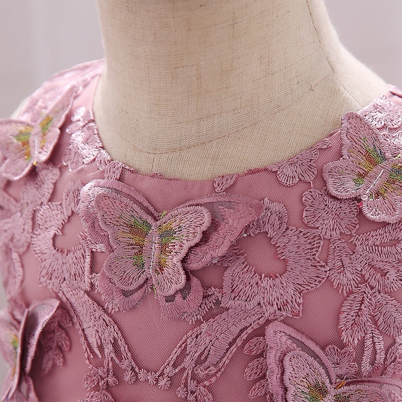 Robe Princesse Bébé Fuchsia Papillon – Image 2