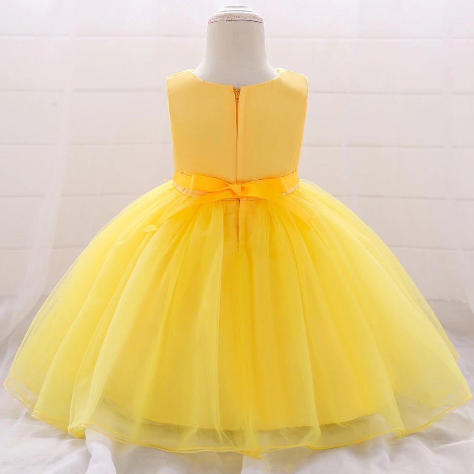 Robe Princesse Bébé Jaune – Image 2