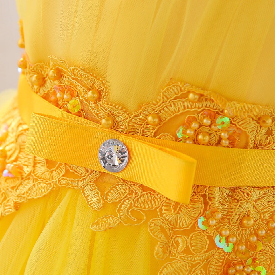 Robe Princesse Bébé Jaune – Image 4