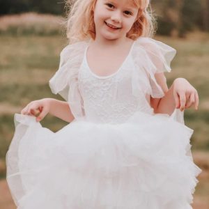 Robe Princesse Blanche en Tulle Fillette