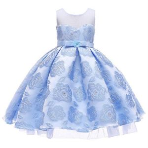 Robe Princesse Bleue Ciel pour Fillette