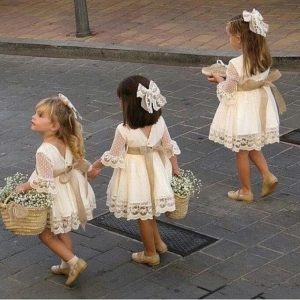 Robe Princesse de Mariage pour Fille et Bébé