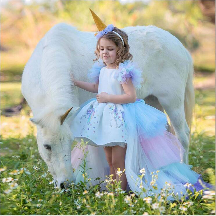 Robe Princesse Licorne Multicolore avec Accessoires – Image 2