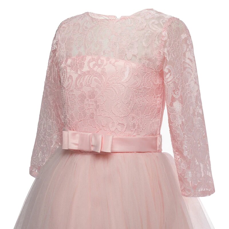 Robe Princesse Longue à dentelle pour cérémonie – Image 3