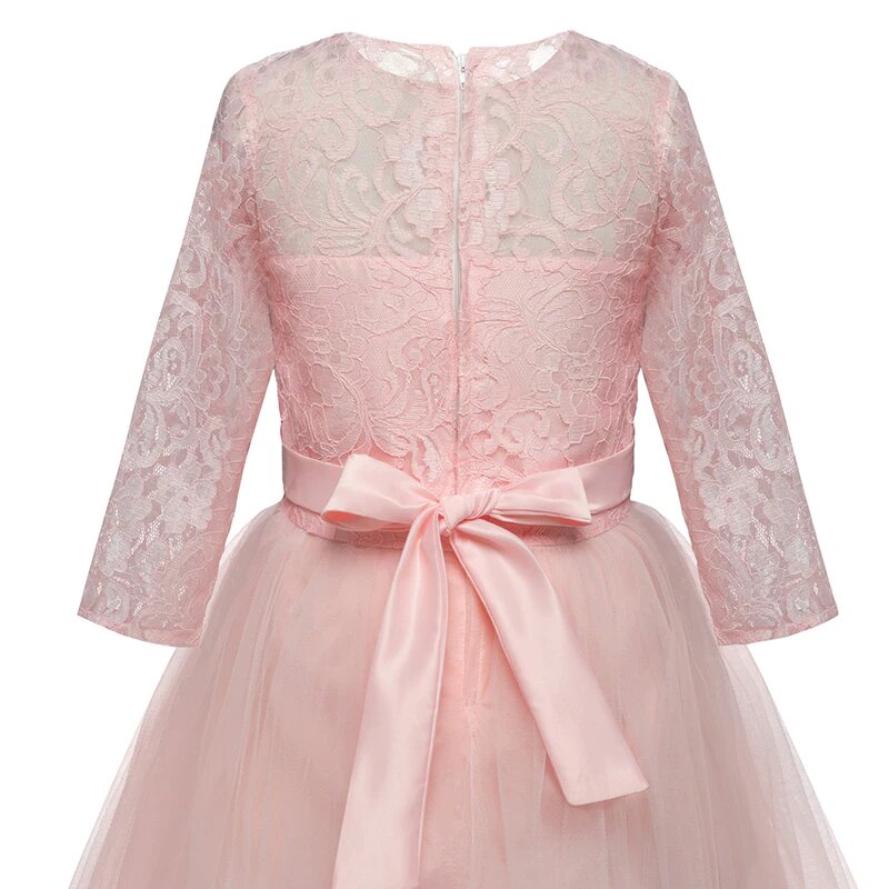 Robe Princesse Longue à dentelle pour cérémonie – Image 4