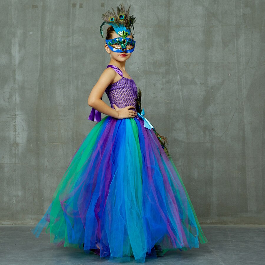 Robe Princesse Paon pour Carnaval et Anniversaire – Image 2