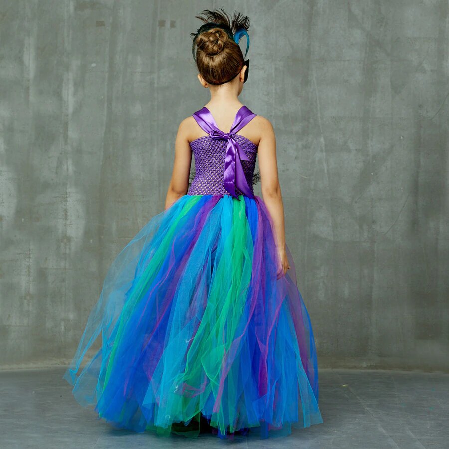 Robe Princesse Paon pour Carnaval et Anniversaire – Image 4