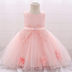 Robe Princesse Pour Bébé Rose à Dentelle