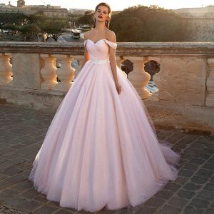 Robe Princesse Rose sur Mesure pour Mariage et Cérémonie