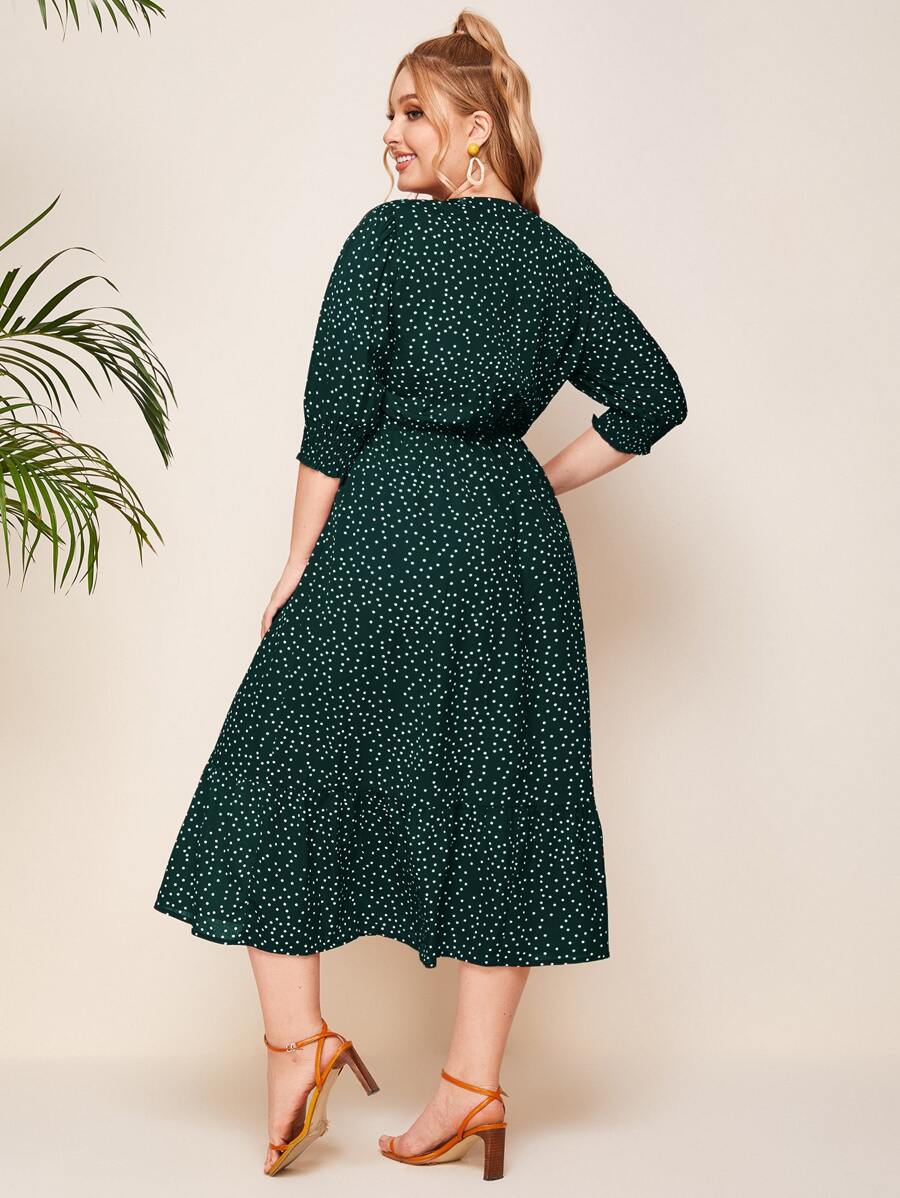 SHEIN GRANDE TAILLE (52/54) Robe A-line à pois pour l’été – Image 4